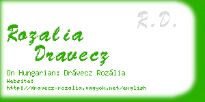 rozalia dravecz business card