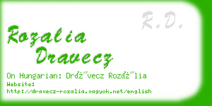 rozalia dravecz business card